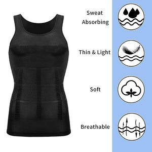 Slim N Lift Slimming Tummy Tucker Body Shaper Vest for Men BLACK & WHITE