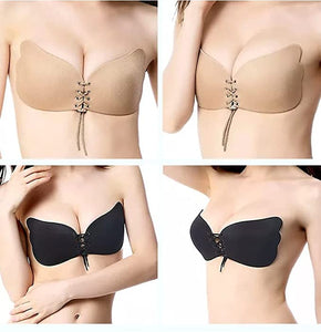 Perfection Push-Up Silicone Magic Bra Pack of 2 ( Black & Beige )