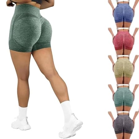 Women Gym Push Up Seamless Scrunch Butt Yoga Sport Fitness Workout High Waist Shapeware Short Free size