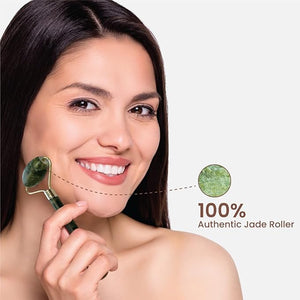 100% Natural Jade Stone Face Roller for Smooth and Glowing Skin