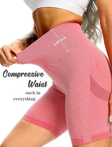 Women Gym Push Up Seamless Scrunch Butt Yoga Sport Fitness Workout High Waist Shapeware Short Free size