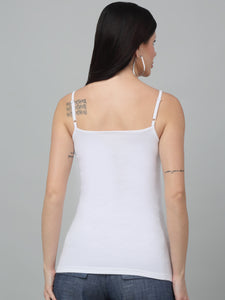 Spaghetti Slim Fit Cotton Jersey With Cami Strap Top