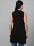 Solid Open Front sleeveless Shrug