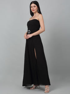 Black Off-Shoulder Maxi Dress