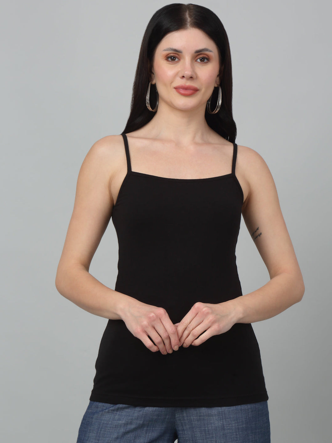 Slim Fit Spaghetti  shoulder straps Top