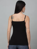 Slim Fit Spaghetti  shoulder straps Top