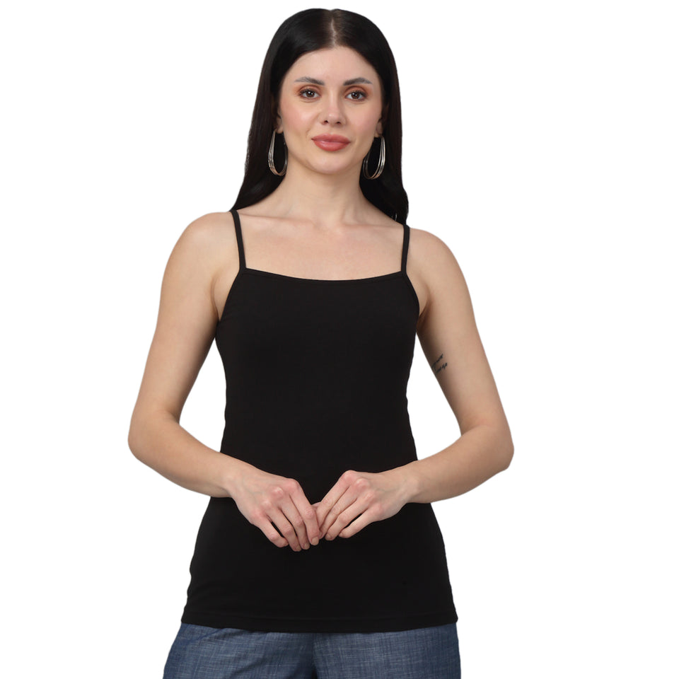 Round Neck Slim Fit Spaghetti Tank Top