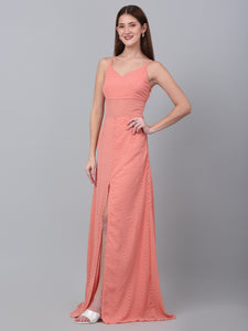 Strapless Fit and Flare Maxi Dress