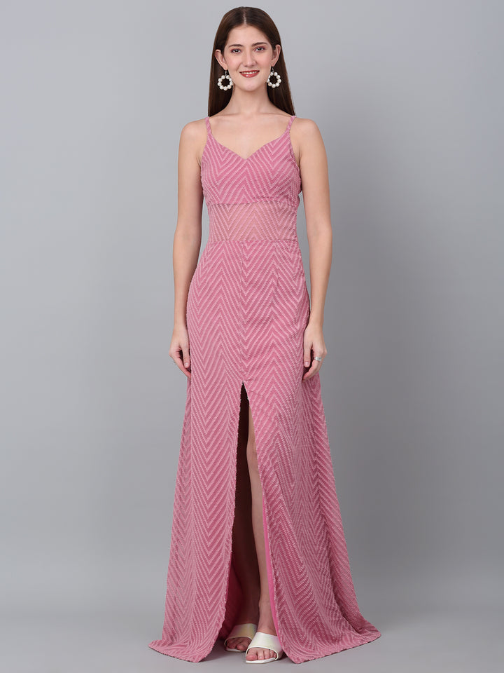 Strapless Fit and Flare Maxi Dress