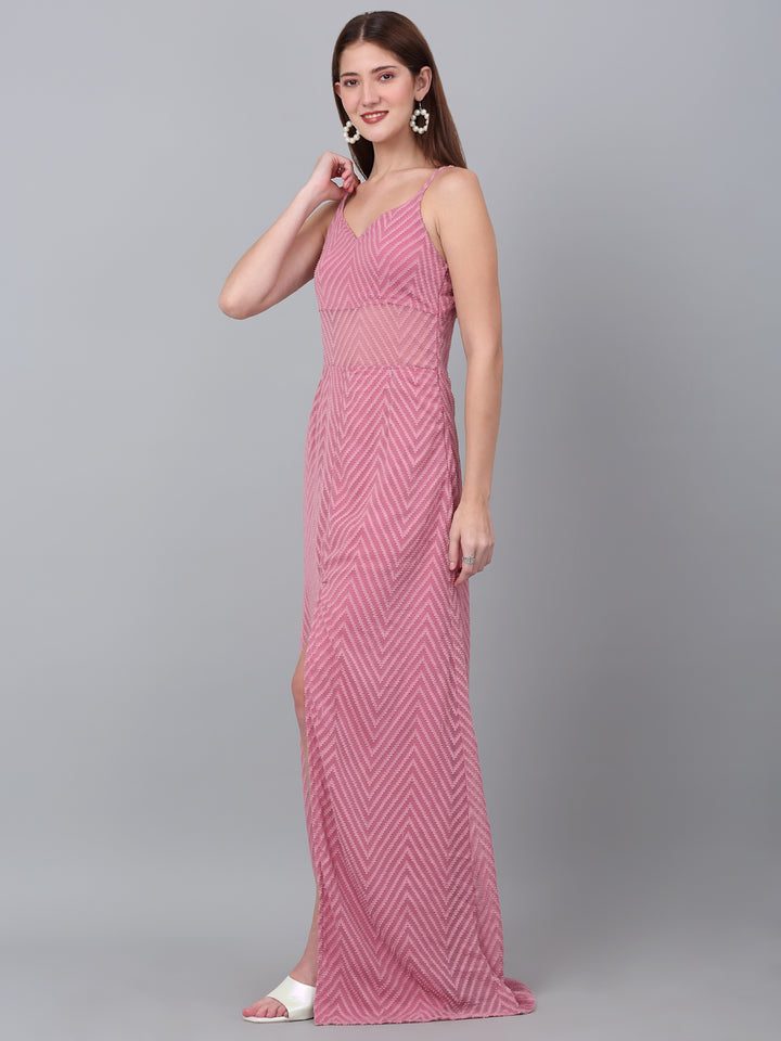 Strapless Fit and Flare Maxi Dress