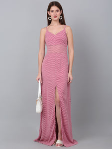 Strapless Fit and Flare Maxi Dress