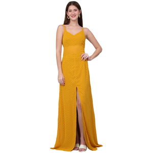 Strapless Fit and Flare Maxi Dress