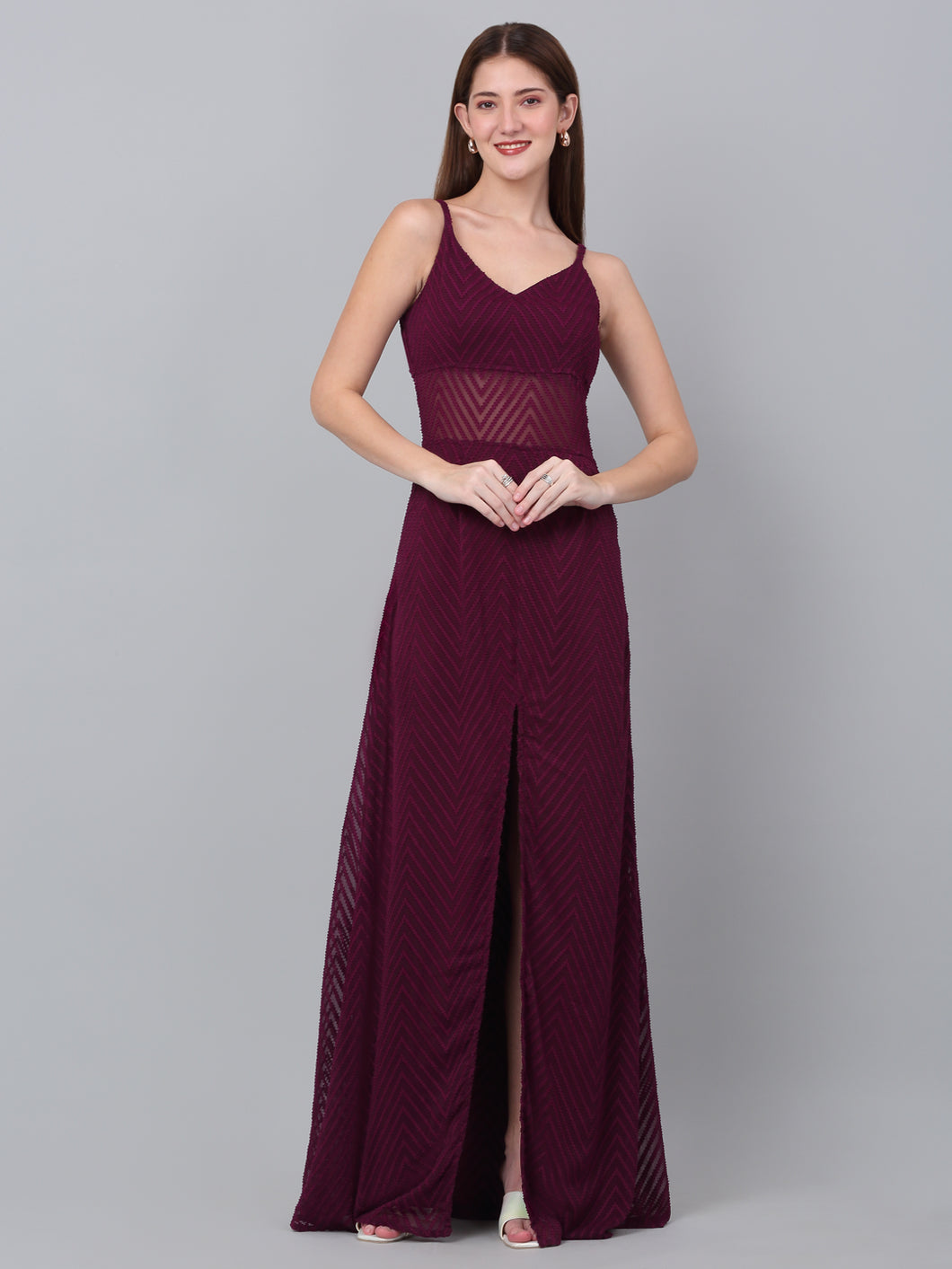 Strapless Fit and Flare Maxi Dress