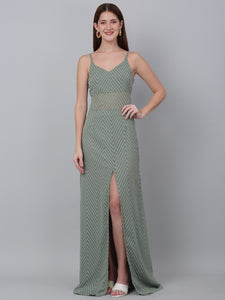 Strapless Fit and Flare Maxi Dress