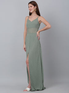 Strapless Fit and Flare Maxi Dress