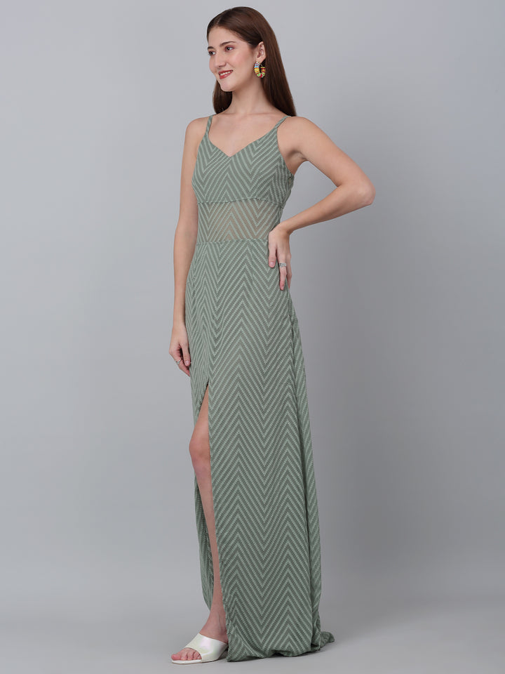 Strapless Fit and Flare Maxi Dress