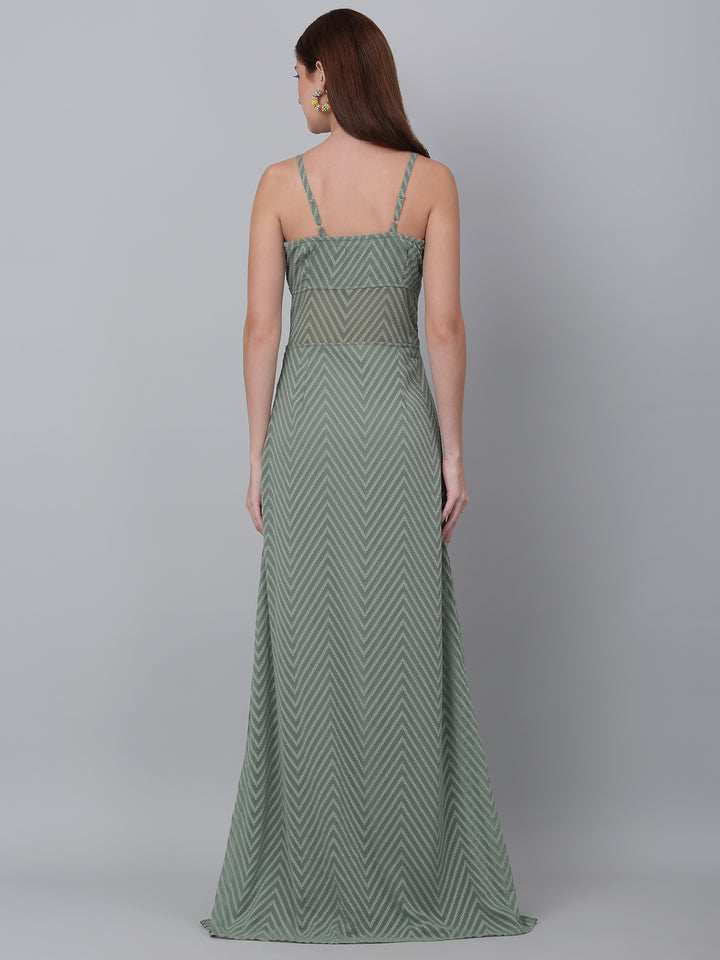 Strapless Fit and Flare Maxi Dress