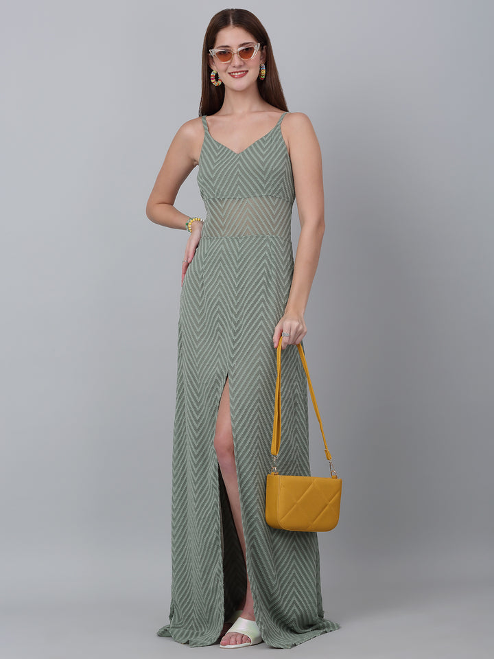 Strapless Fit and Flare Maxi Dress