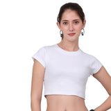 White Regular Crop Top