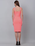 Knee length bodycon Dress with Zip closure