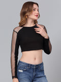 High Neck Fitted  Crop Top