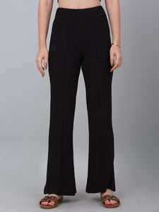 High Waist Corset Style Black Trouser