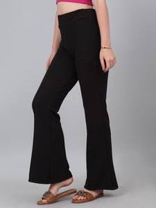 High Waist Corset Style Black Trouser