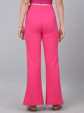 High Waist Corset Style Pink Trouser