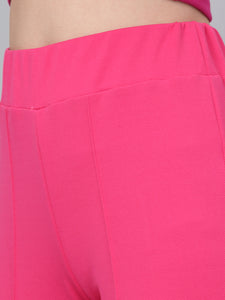 High Waist Corset Style Pink Trouser