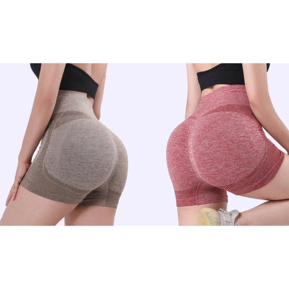 Women Gym Push Up Seamless Scrunch Butt Yoga Sport Fitness Workout High Waist Shapeware Short Free size