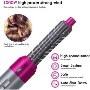 5 in 1 Hot Air Styler Hair Dryer Comb Multifunctional Styling Tool