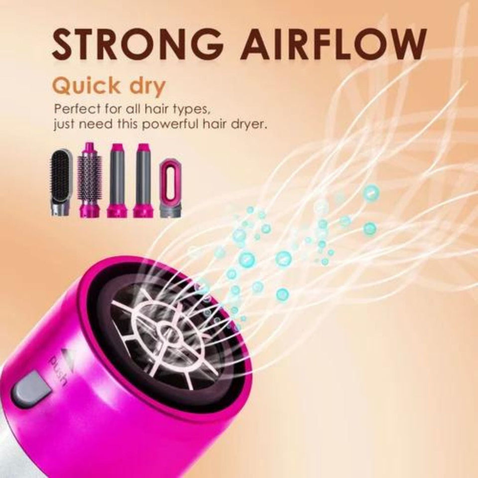 5 in 1 Hot Air Styler Hair Dryer Comb Multifunctional Styling Tool