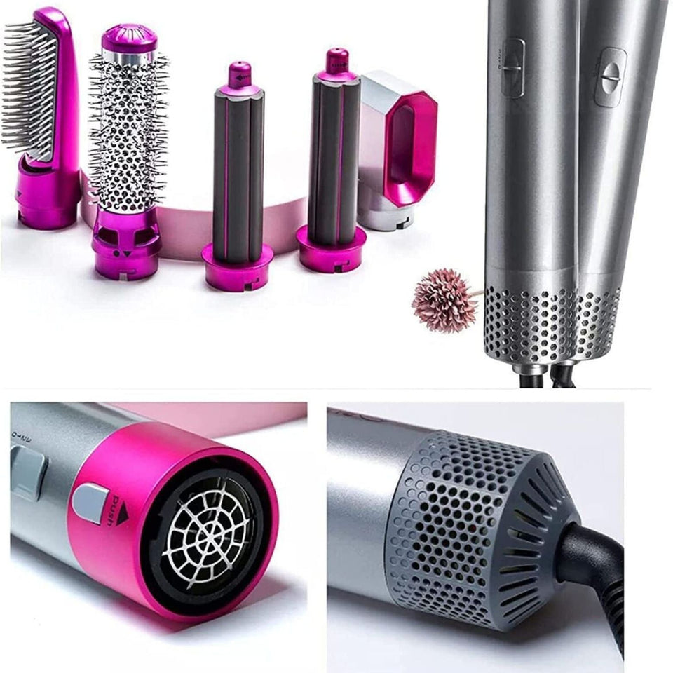 5 in 1 Hot Air Styler Hair Dryer Comb Multifunctional Styling Tool